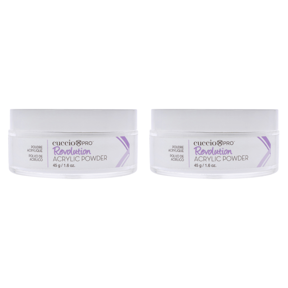 Revolution Acrylic Powder - Clear - Pack of 2 by Cuccio Pro for Women 1.6 oz